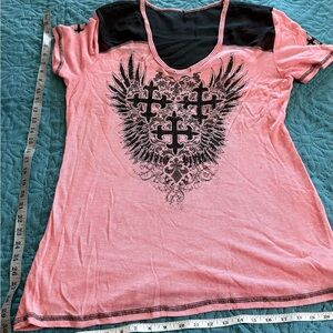 Vocal Pink and Black Graphic Tee